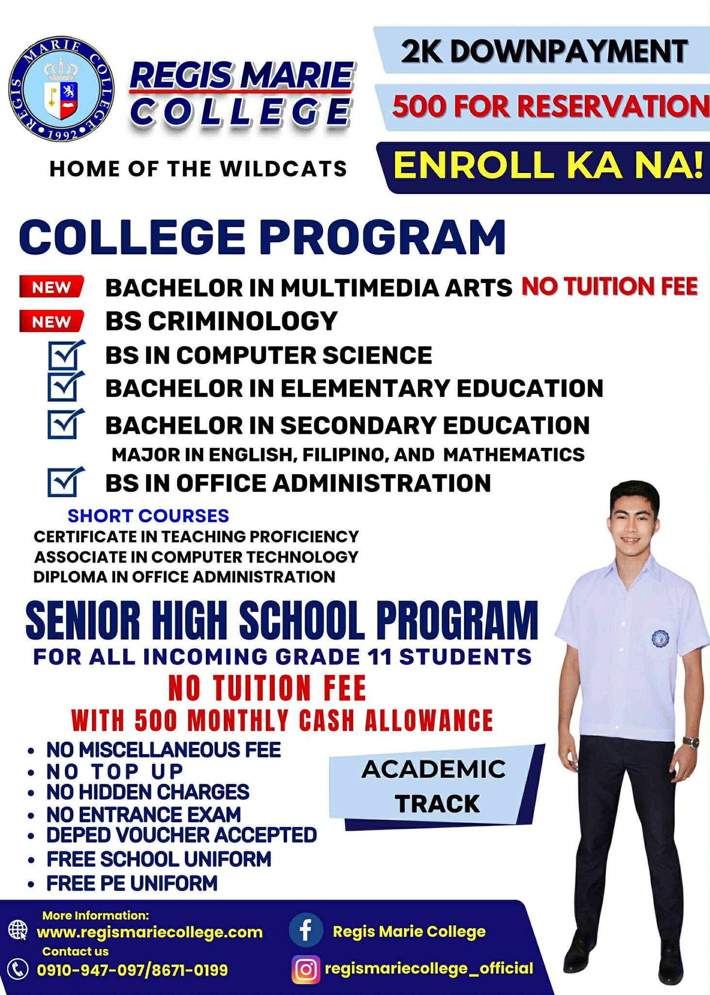 ENROLLMENT IS NOW OPEN 
